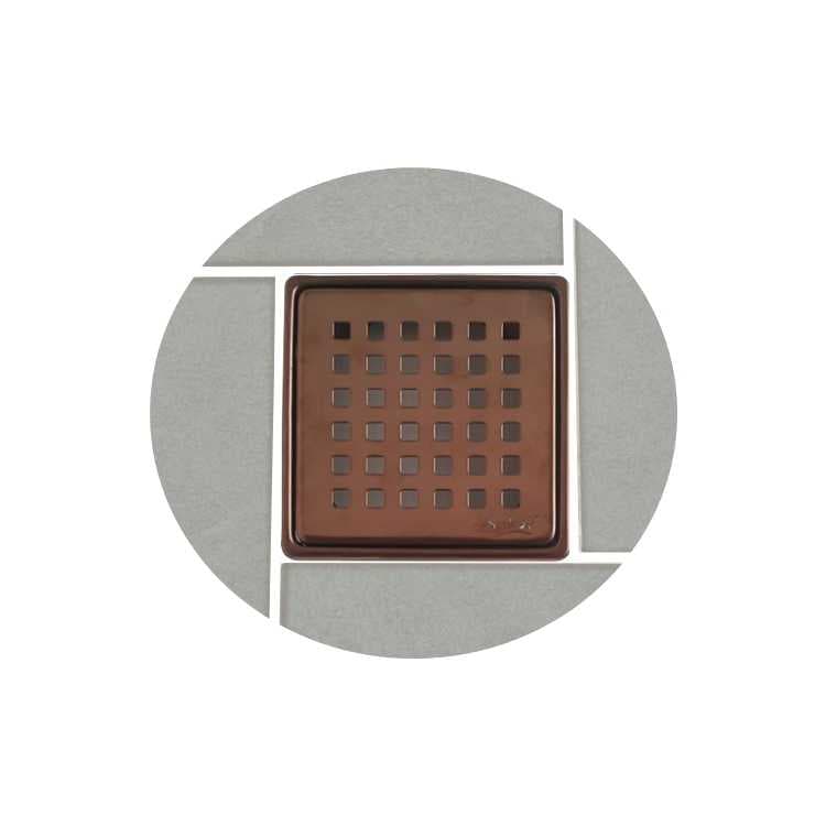 10x10 Kare Bronz Yer Süzgeci Izgarası Cube (Sade Izgara)