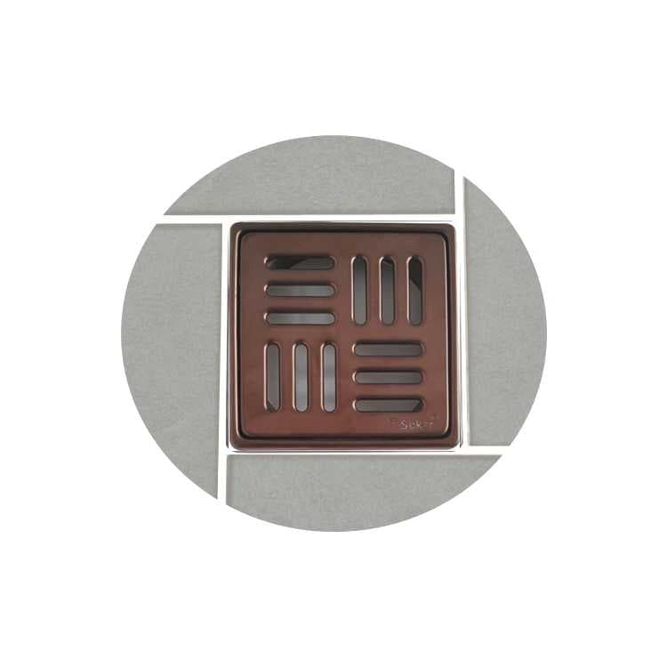 10x10 Çizgili Bronz Yer Süzgeci Izgarası Çizgi (Sade Izgara) - Görsel 1