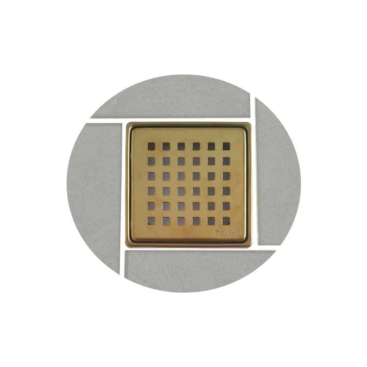 10×10 Gold Kare Yer Süzgeci Izgarası Cube (Sade Izgara) - Görsel 1