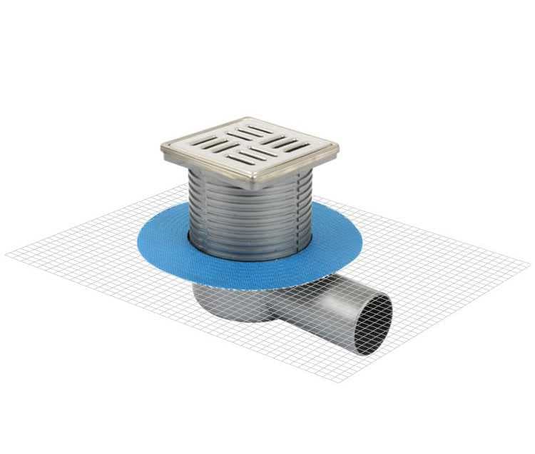 Sukar Line 10 10x10 Paslanmaz Yer Süzgeci Yandan Çıkışlı 4050-10-1 - Görsel 1