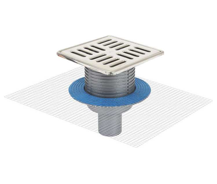 Sukar Line 10 15x15 Paslanmaz Yer Süzgeci Alttan Çıkışlı 5050-15-1 - Görsel 1