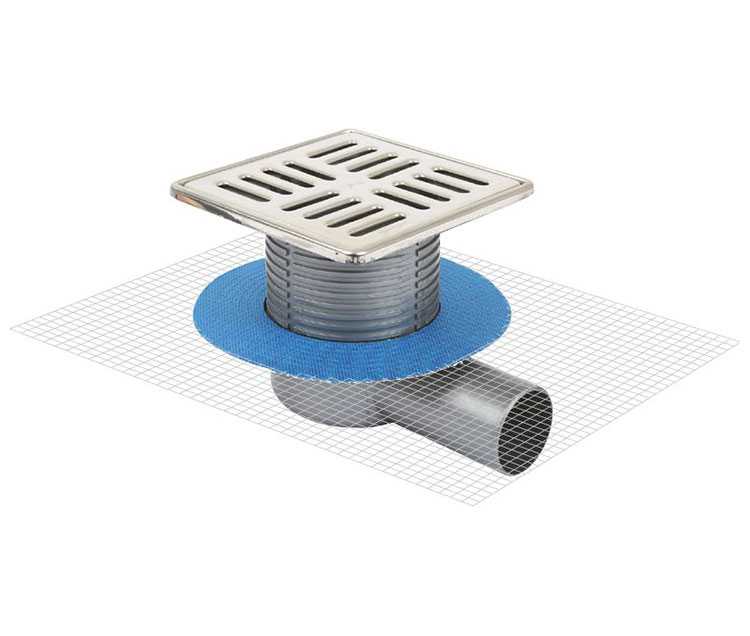 Sukar Line 10 15x15 Paslanmaz Yer Süzgeci Yandan Çıkışlı 4050-15-1 - Görsel 1