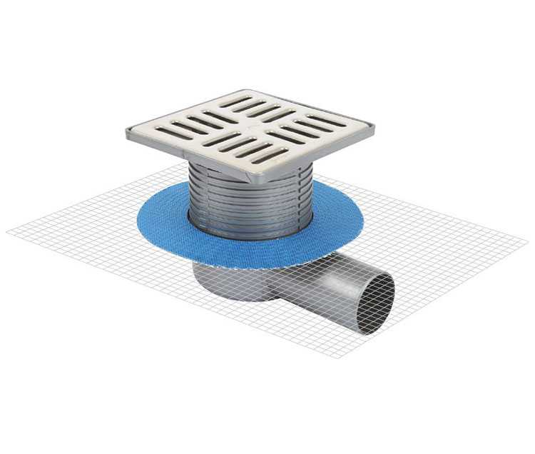 Sukar Line 10 15x15 Plastik Yer Süzgeci Yandan Çıkışlı 4050-15 - Görsel 1