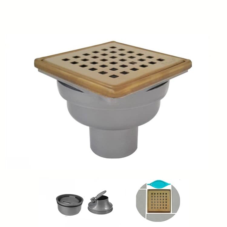 Gold Yer Süzgeci Slot 10x10-Alttan Çıkışlı Ø50